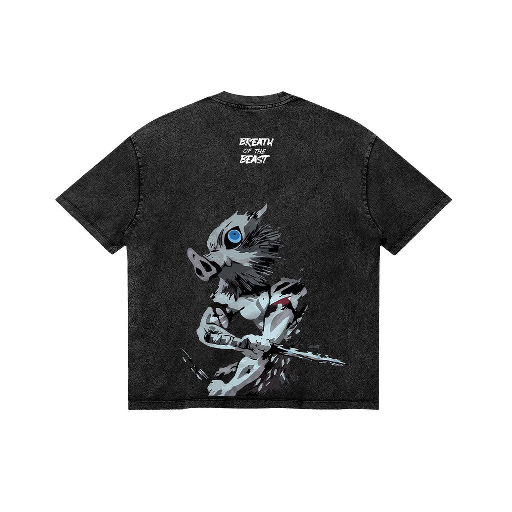 Unisex Demon Slayer Hashibira Inosuke  Anime Inspired Vintage T-Shirt