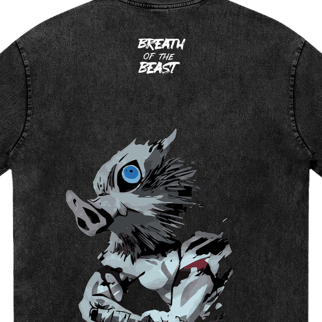 Unisex Demon Slayer Hashibira Inosuke  Anime Inspired Vintage T-Shirt