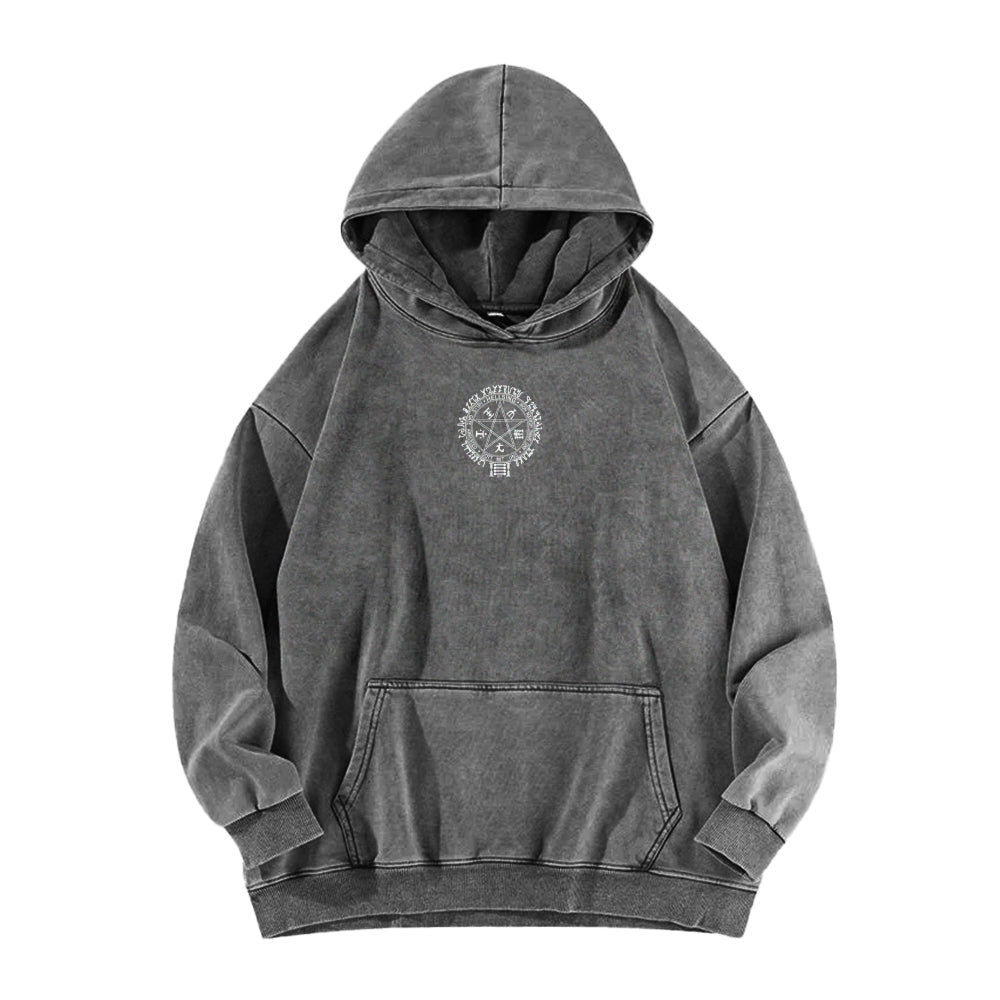 Alucard Hellsing Hand Signs Washed Hoodies
