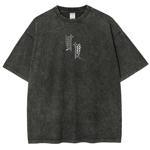 Attack On  Titan Eren Unisex Fit Washed T-Shirt