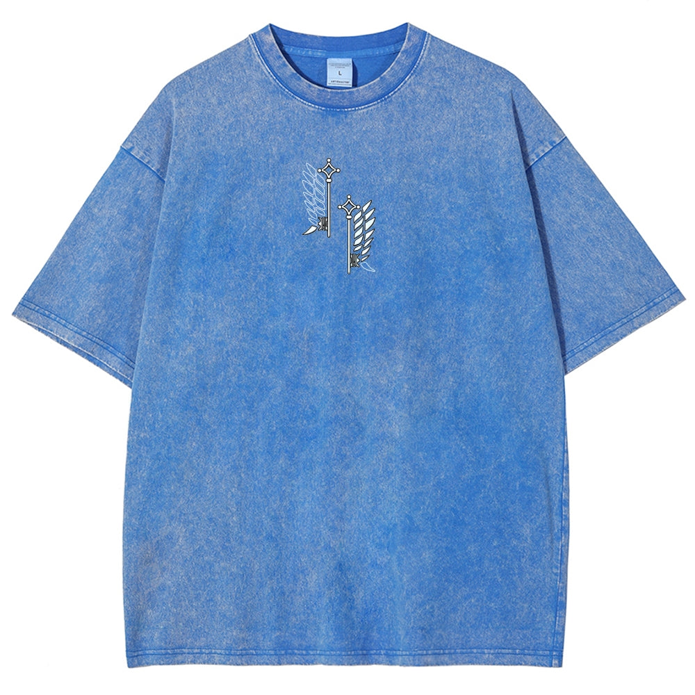 Attack On  Titan Eren Unisex Fit Washed T-Shirt