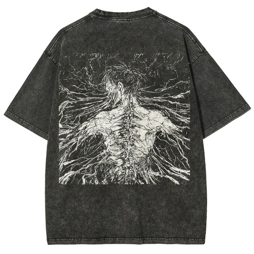 Attack On Titan Unisex Fit Washed T-Shirt