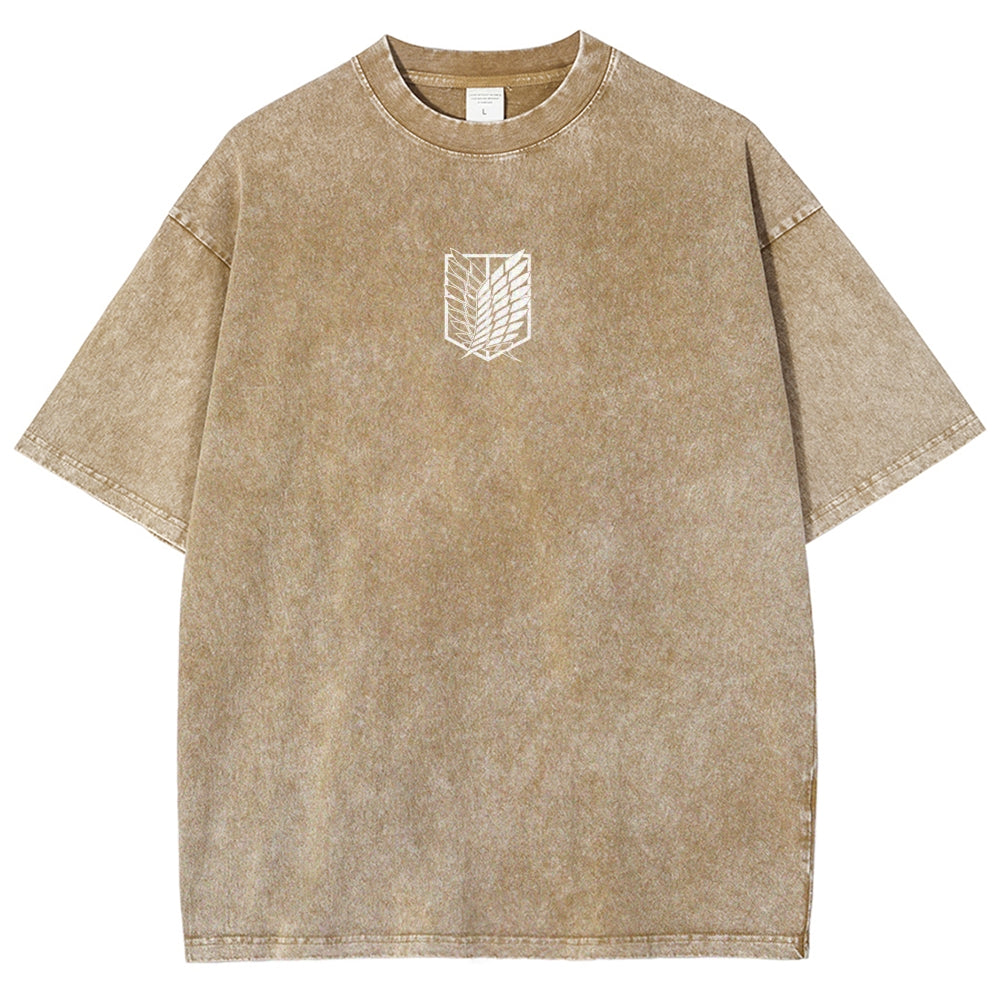 Attack On Titan Unisex Fit Washed T-Shirt