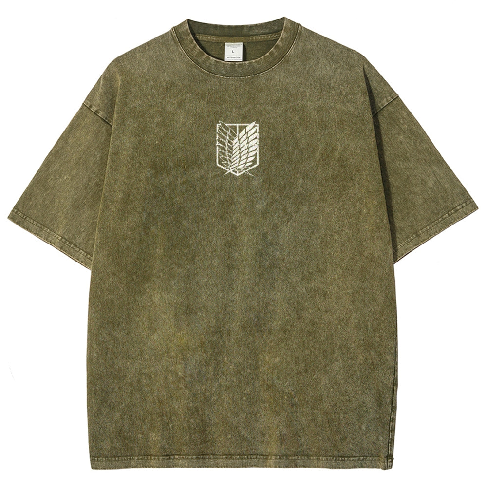 Attack On Titan Unisex Fit Washed T-Shirt