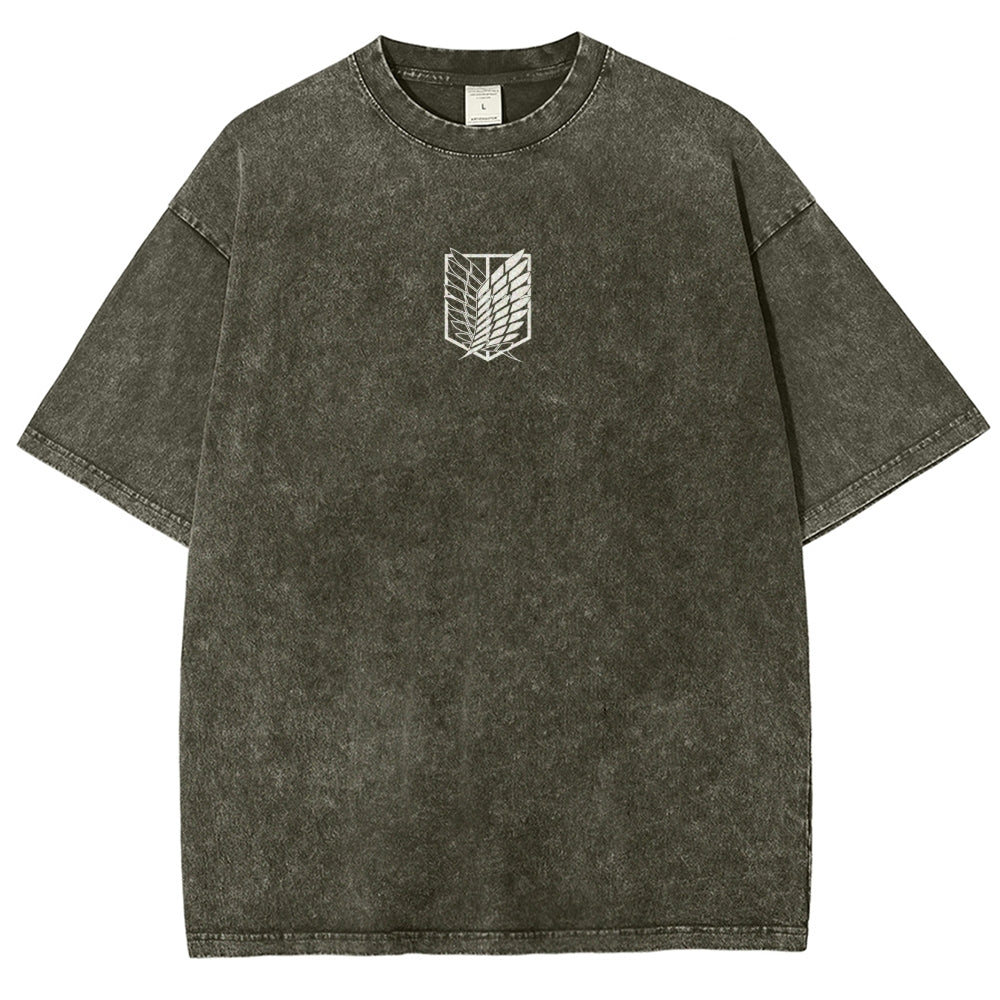 Attack On Titan Unisex Fit Washed T-Shirt