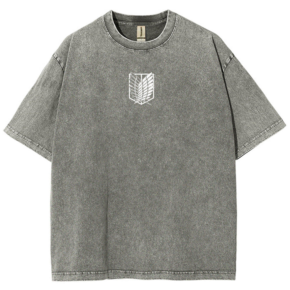 Attack On Titan Unisex Fit Washed T-Shirt