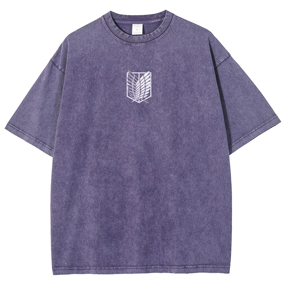 Attack On Titan Unisex Fit Washed T-Shirt