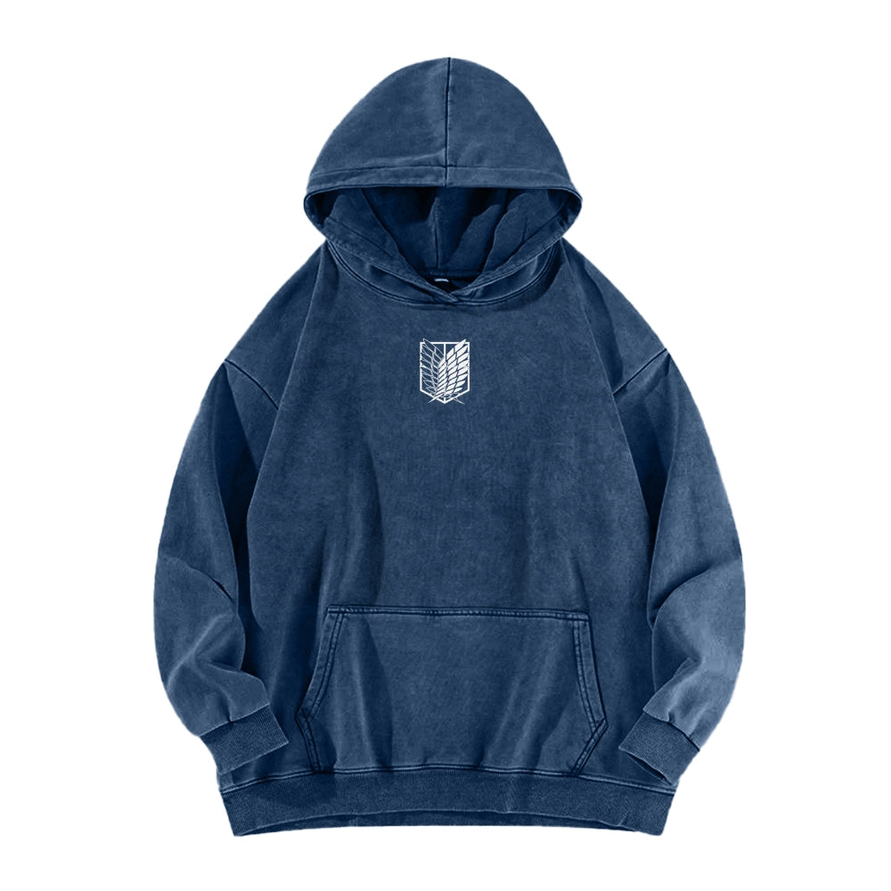 Attack On Titan Casual Washed Hoodies