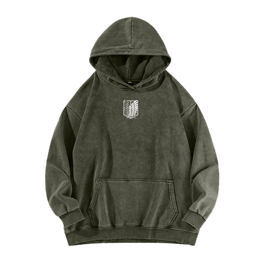 Attack On Titan Casual Washed Hoodies