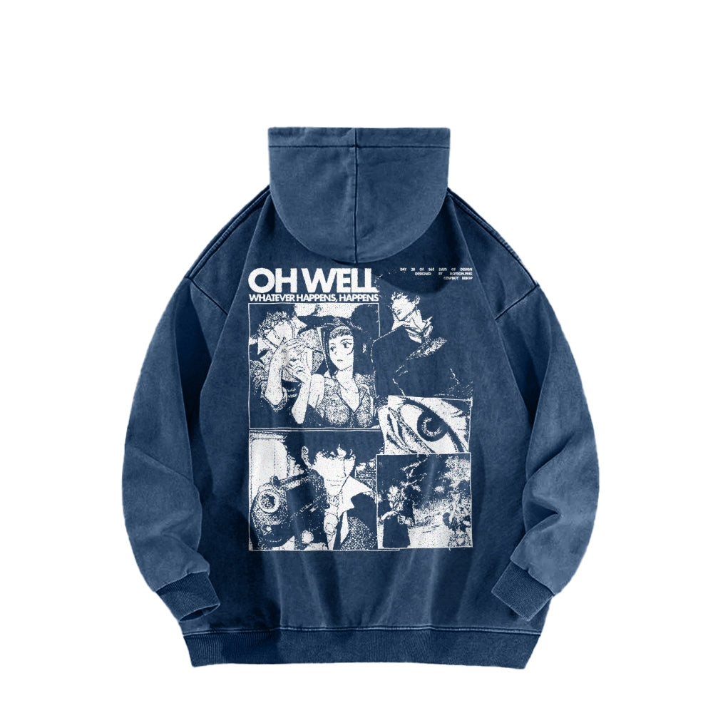 Cowboy Bebop Casual Washed Hoodies