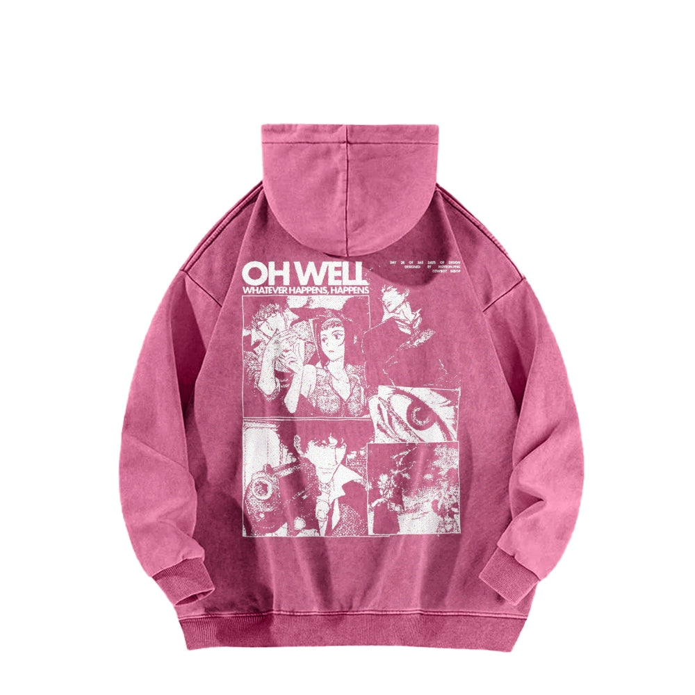 Cowboy Bebop Casual Washed Hoodies