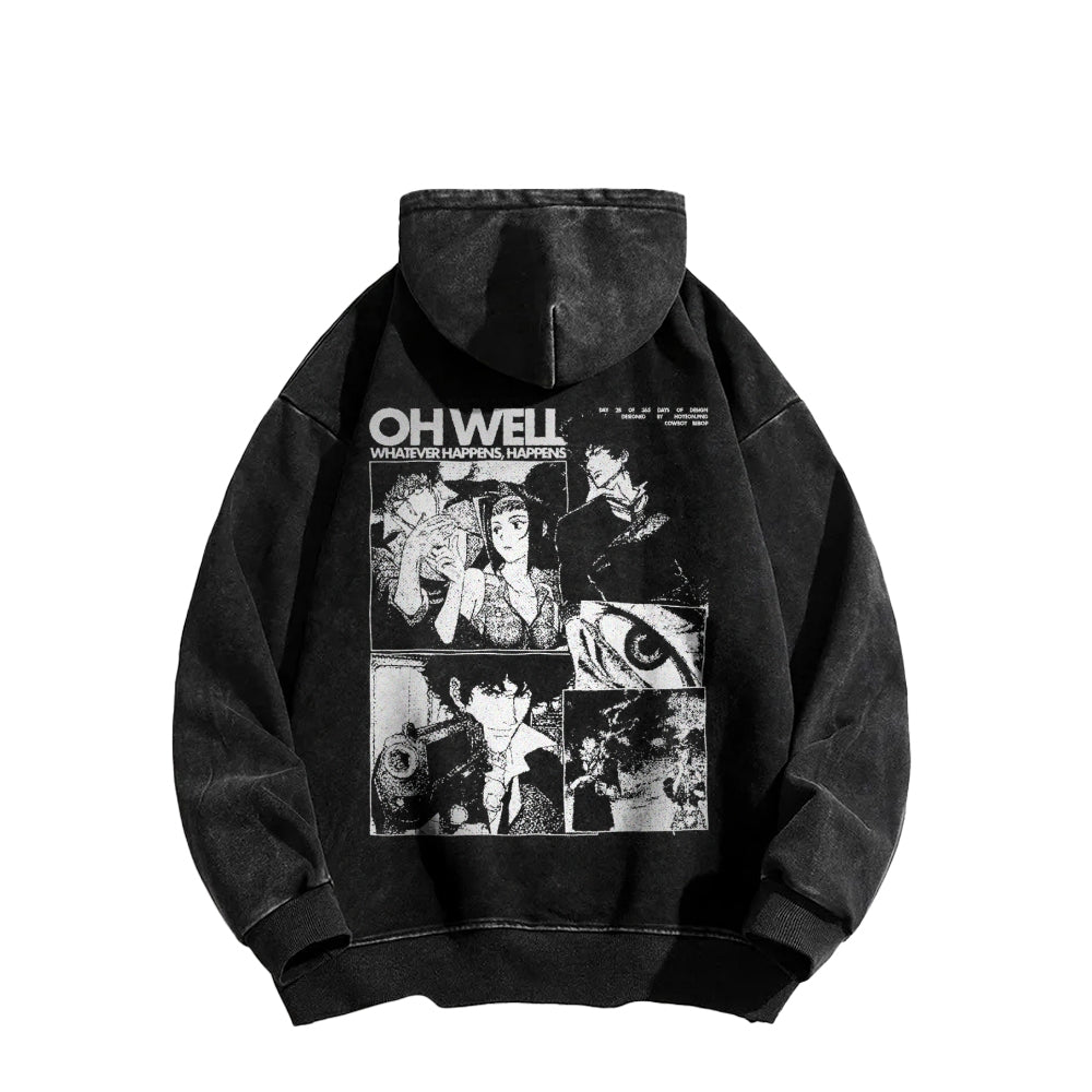 Cowboy Bebop Casual Washed Hoodies