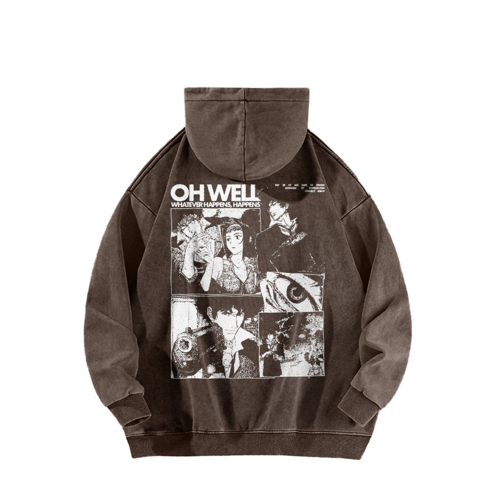 Cowboy Bebop Casual Washed Hoodies