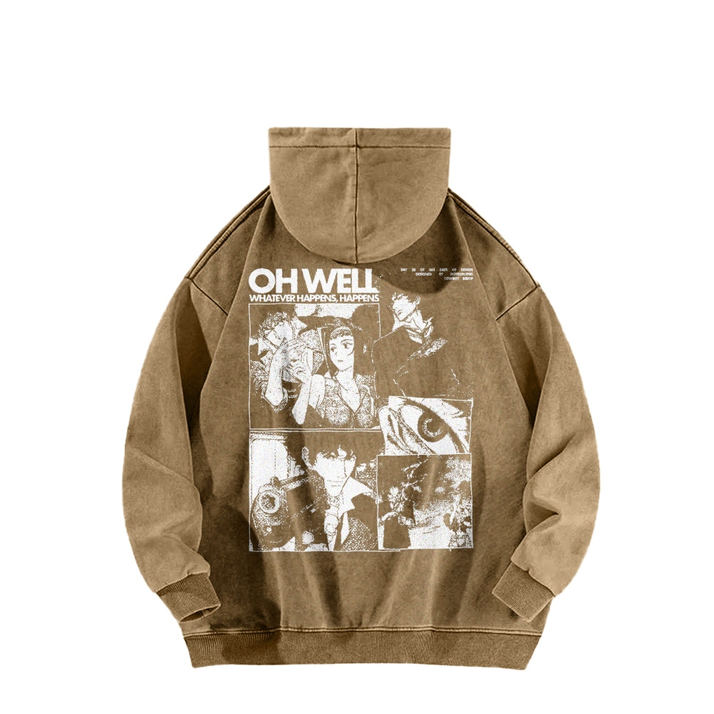 Cowboy Bebop Casual Washed Hoodies