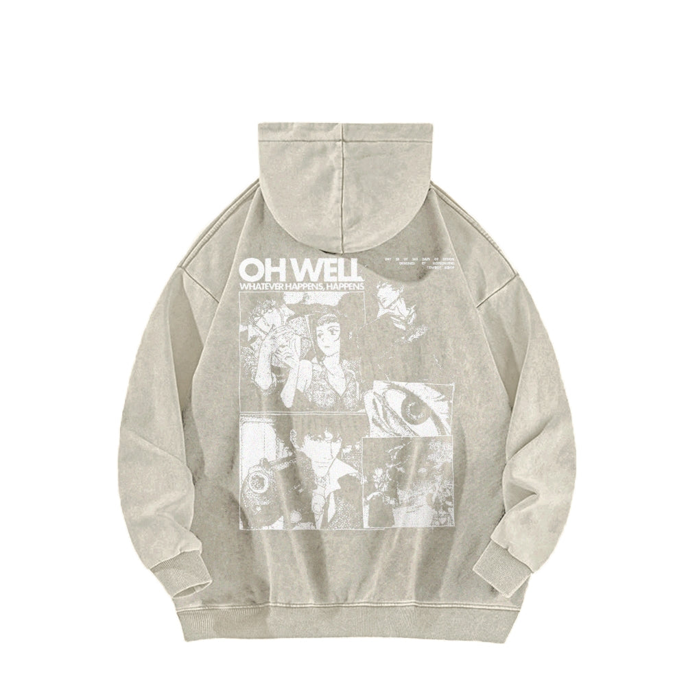 Cowboy Bebop Casual Washed Hoodies