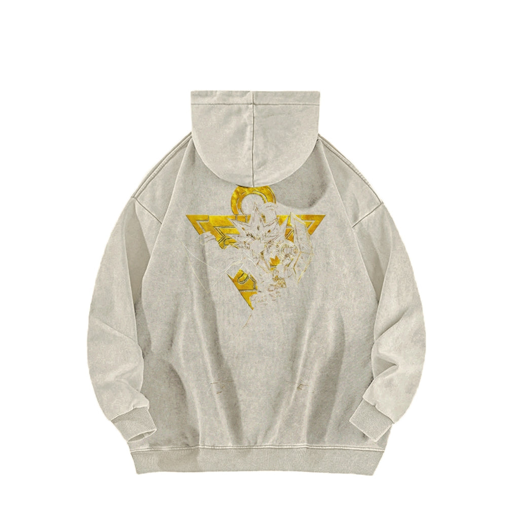 Yu-Gi-Oh! Casual Washed Hoodies Streetwear