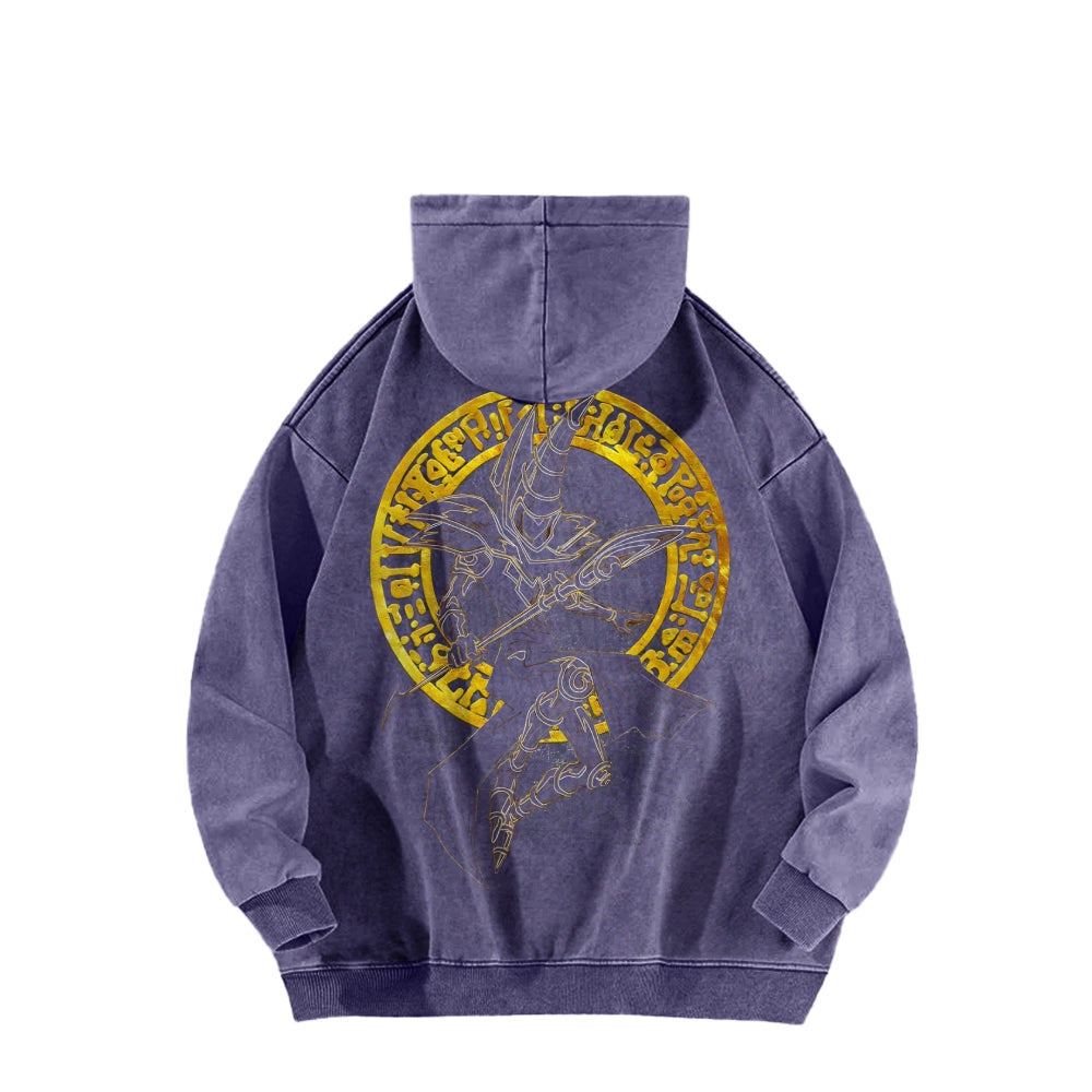 Yu-Gi-Oh! Casual Washed Hoodies Streetwear