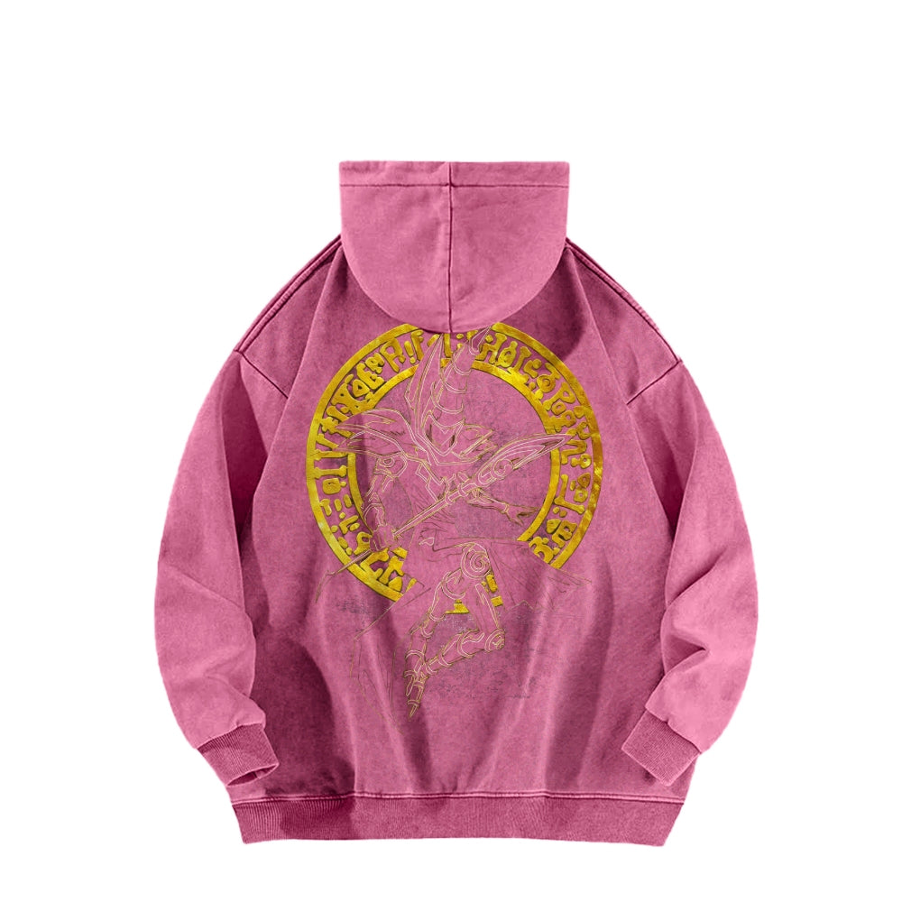 Yu-Gi-Oh! Casual Washed Hoodies Streetwear