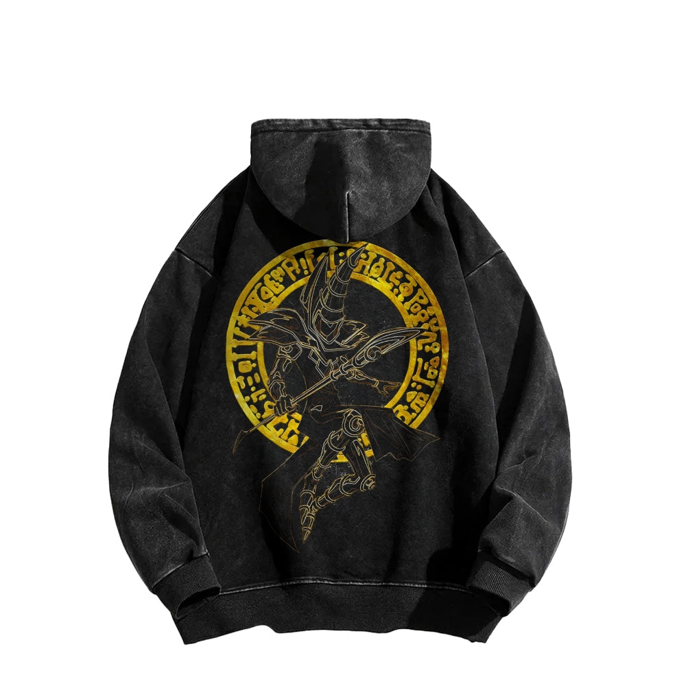 Yu-Gi-Oh! Casual Washed Hoodies Streetwear