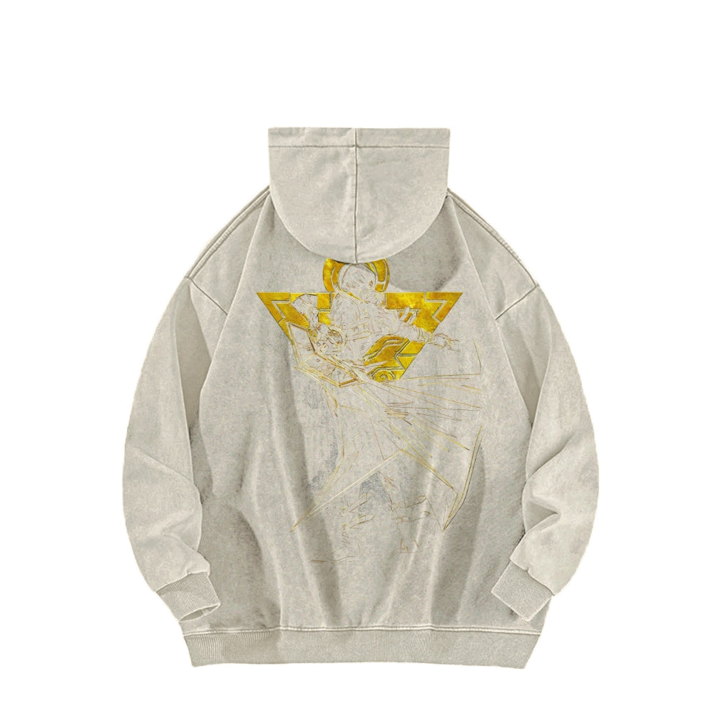 Yu-Gi-Oh! Casual Washed Hoodies Streetwear