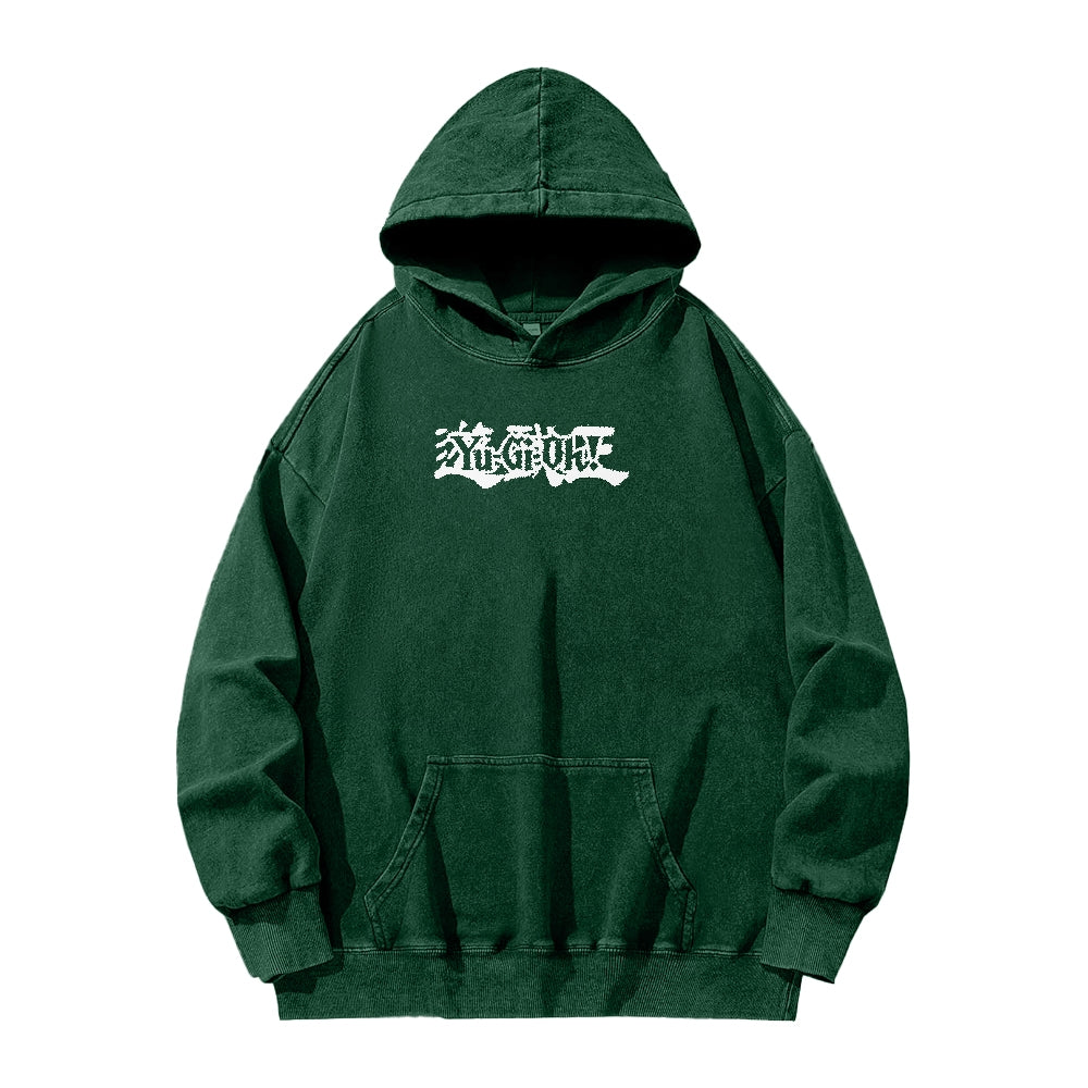 Yu-Gi-Oh! Casual Washed Hoodies Streetwear