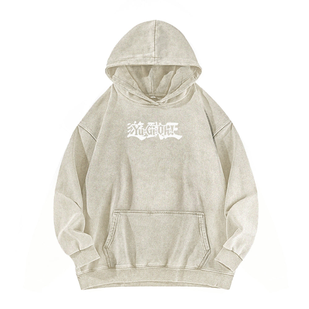 Yu-Gi-Oh! Casual Washed Hoodies Streetwear