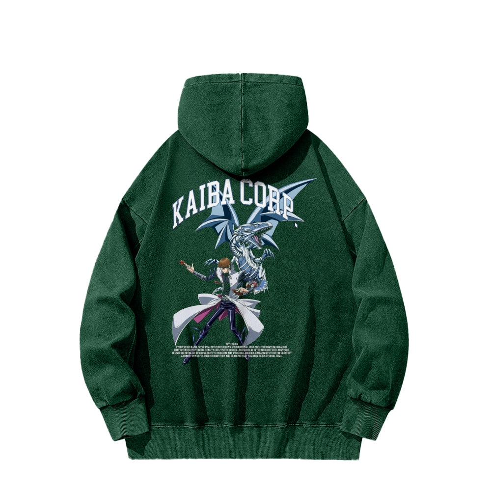 Yu-Gi-Oh! Casual Washed Hoodies Streetwear