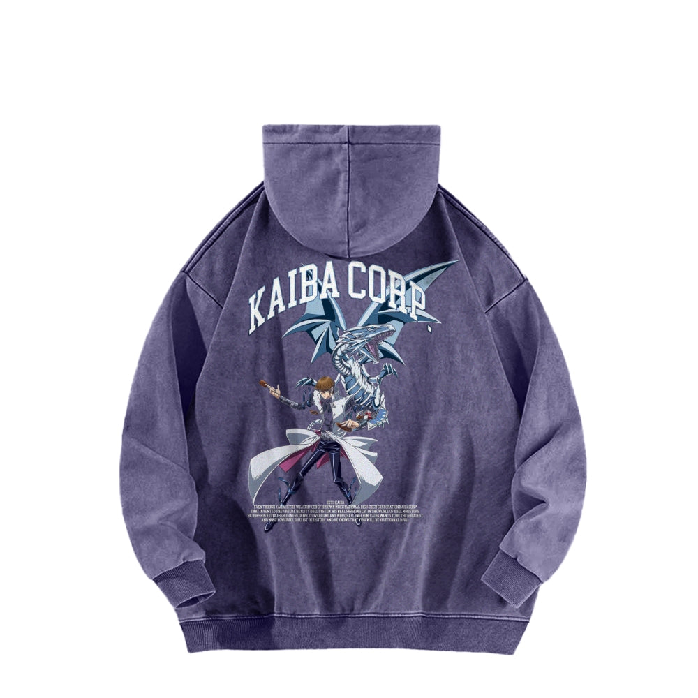 Yu-Gi-Oh! Casual Washed Hoodies Streetwear