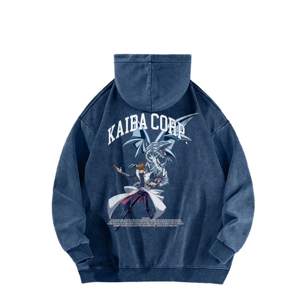 Yu-Gi-Oh! Casual Washed Hoodies Streetwear