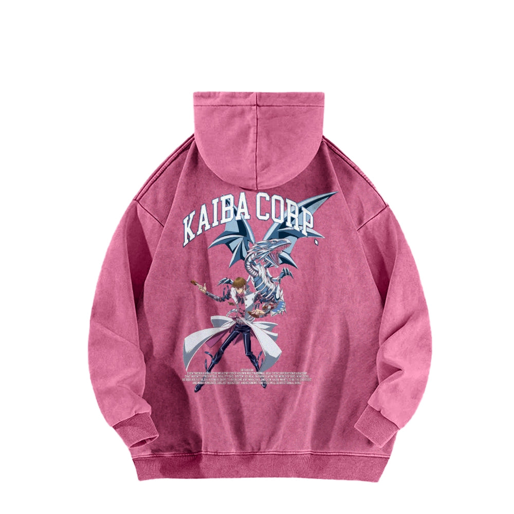 Yu-Gi-Oh! Casual Washed Hoodies Streetwear