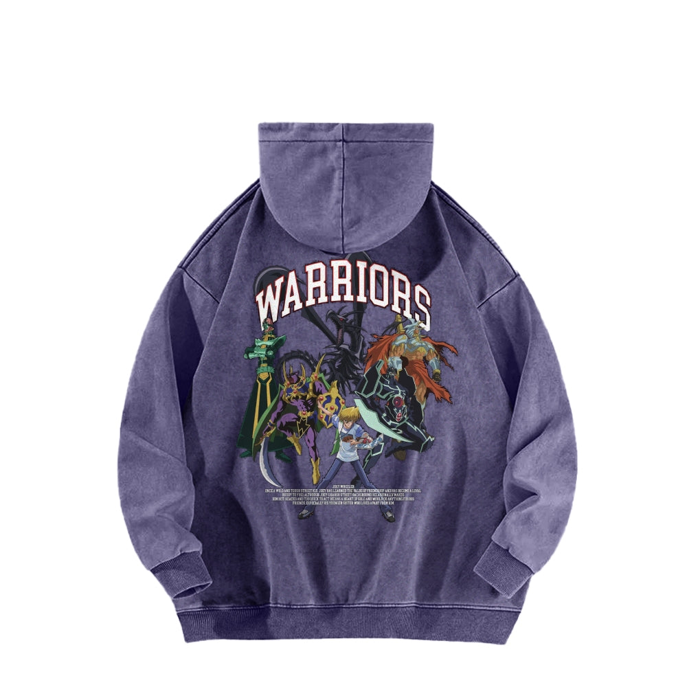 Yu-Gi-Oh! Casual Washed Hoodies Streetwear