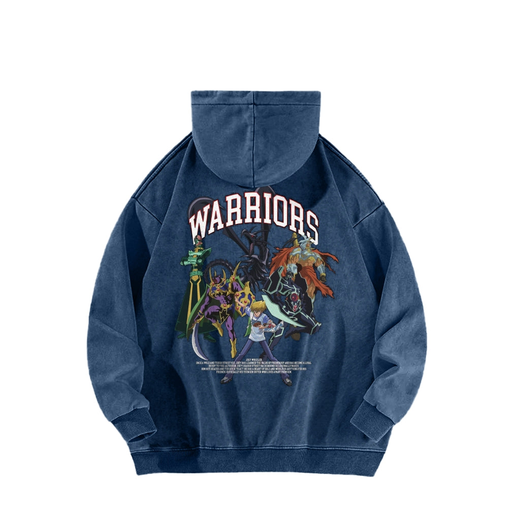 Yu-Gi-Oh! Casual Washed Hoodies Streetwear