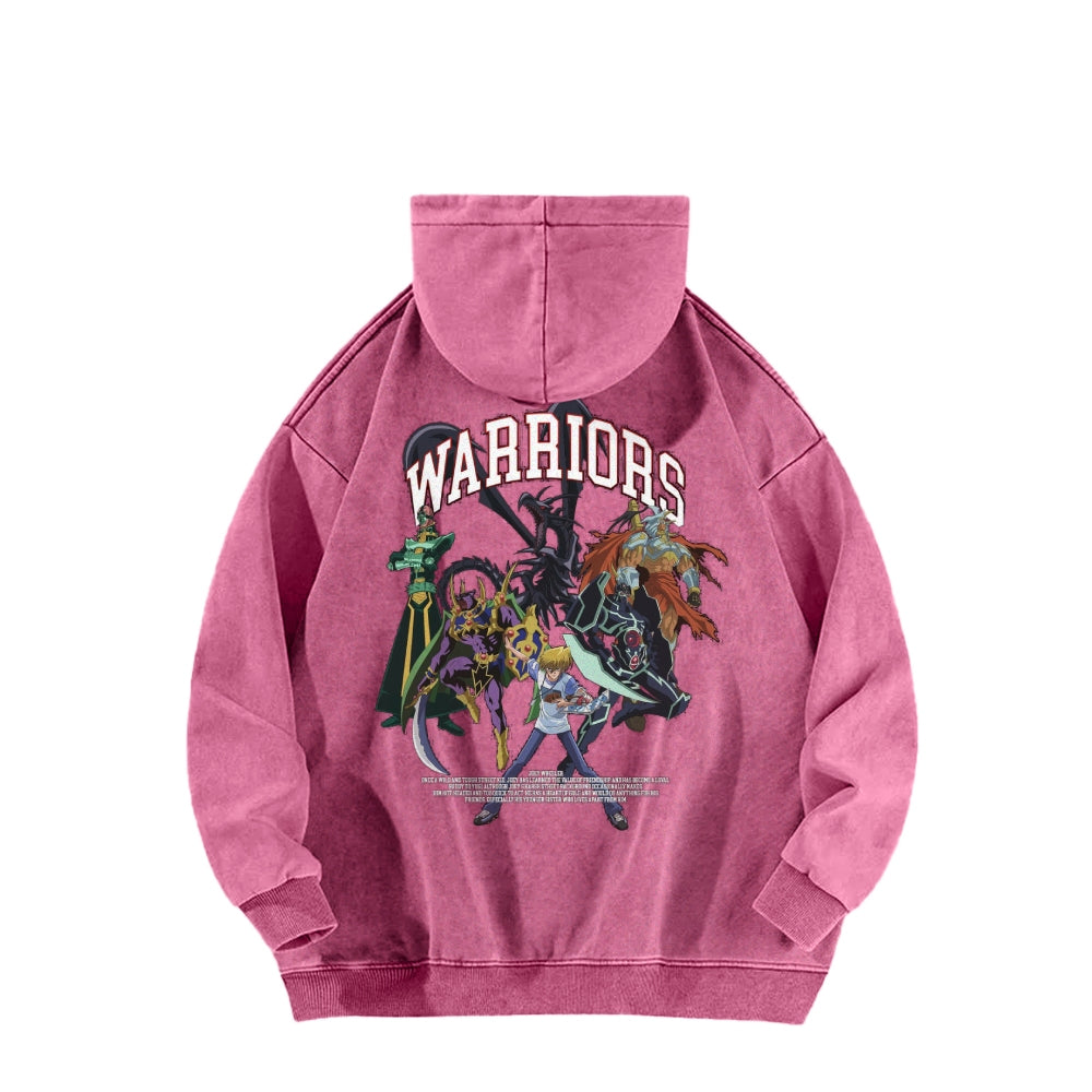Yu-Gi-Oh! Casual Washed Hoodies Streetwear