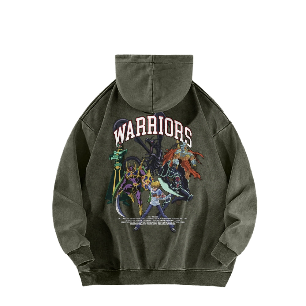 Yu-Gi-Oh! Casual Washed Hoodies Streetwear