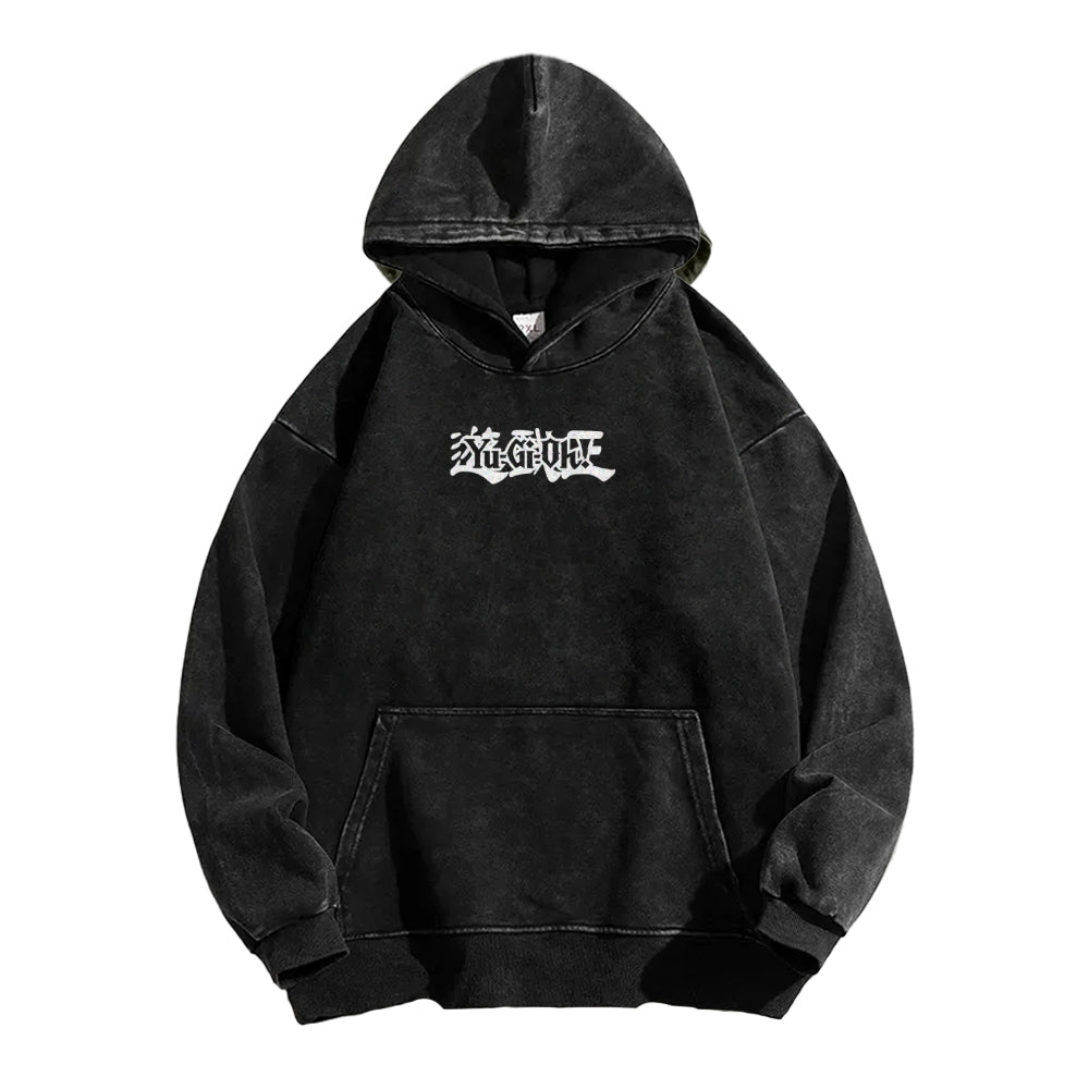 Yu-Gi-Oh! Casual Washed Hoodies Streetwear