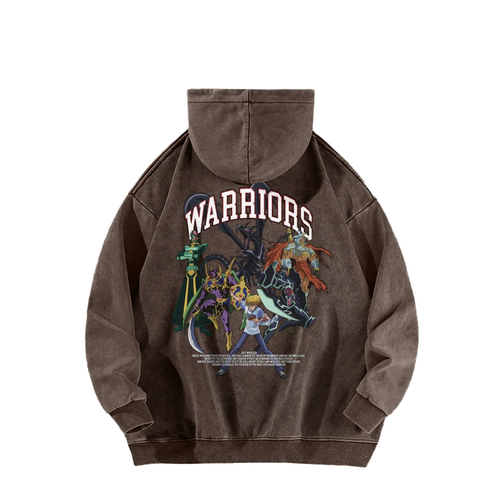 Yu-Gi-Oh! Casual Washed Hoodies Streetwear
