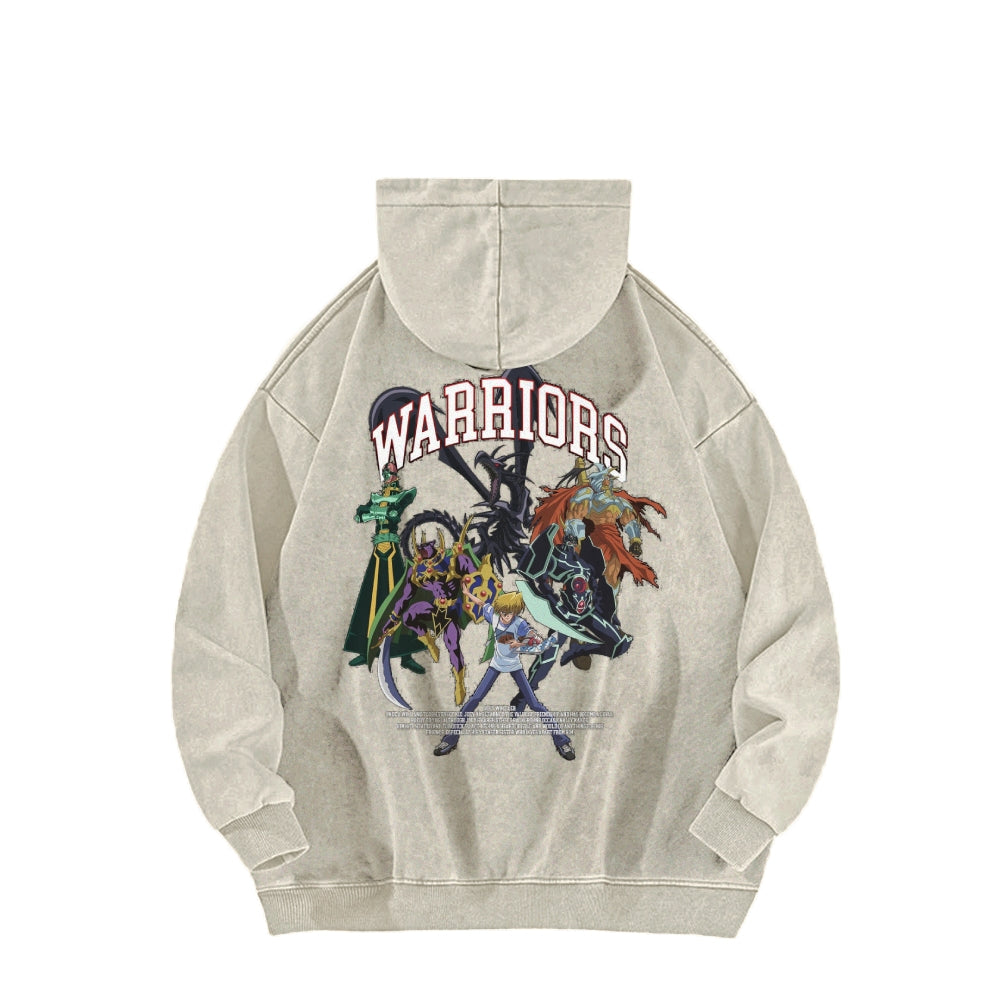 Yu-Gi-Oh! Casual Washed Hoodies Streetwear