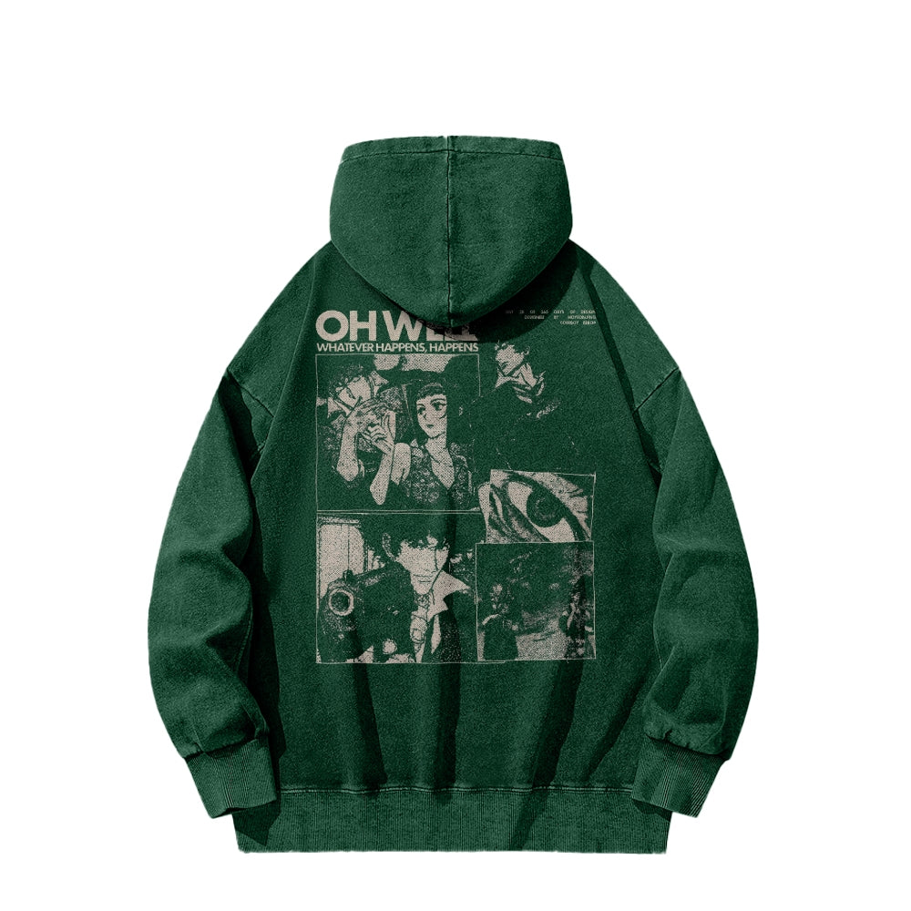 Cowboy Bebop Casual Washed Hoodies 2501009147