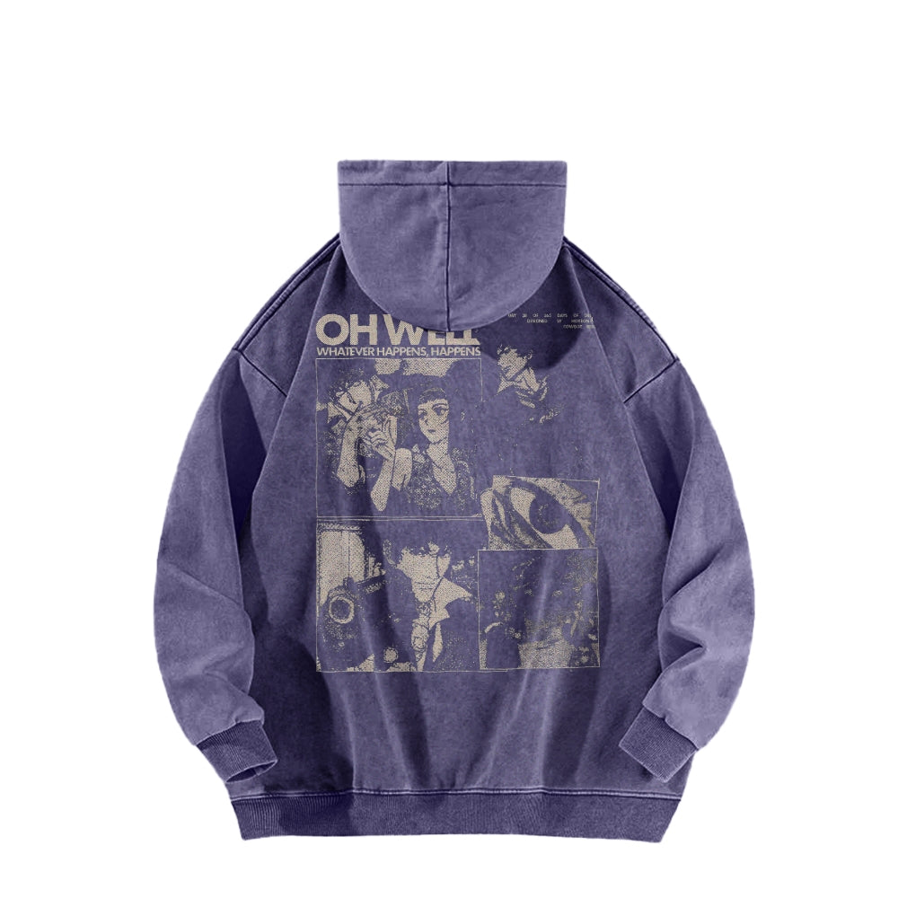 Cowboy Bebop Casual Washed Hoodies 2501009147