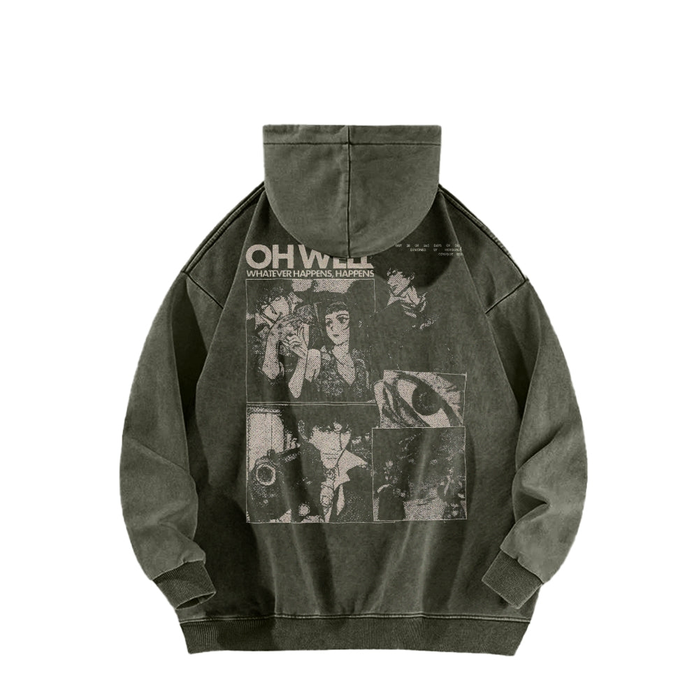 Cowboy Bebop Casual Washed Hoodies 2501009147