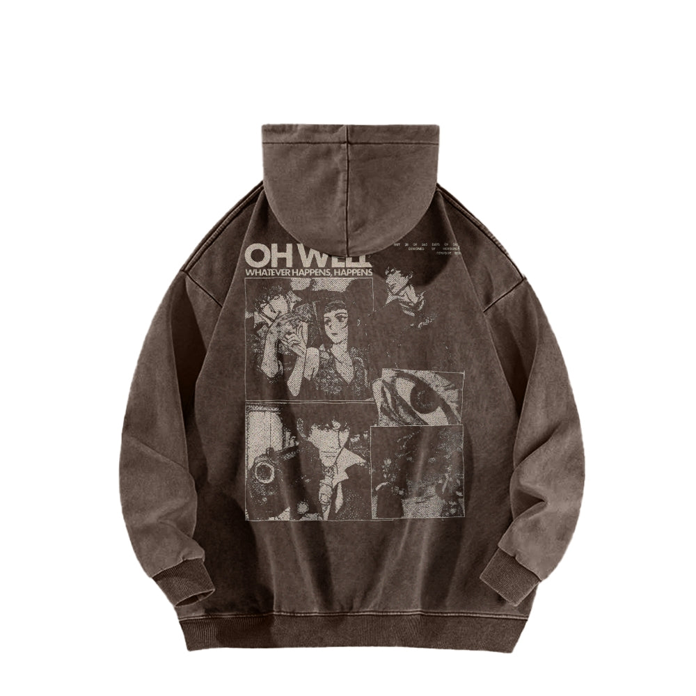 Cowboy Bebop Casual Washed Hoodies 2501009147