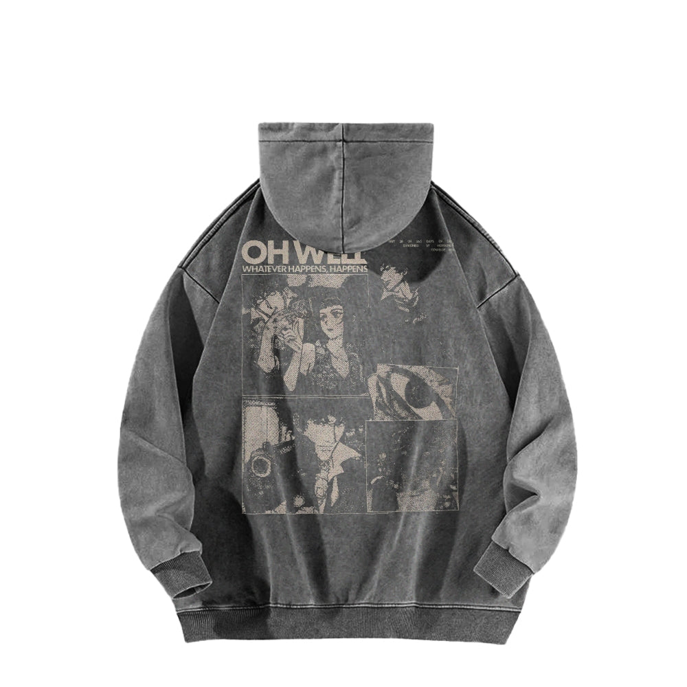 Cowboy Bebop Casual Washed Hoodies 2501009147