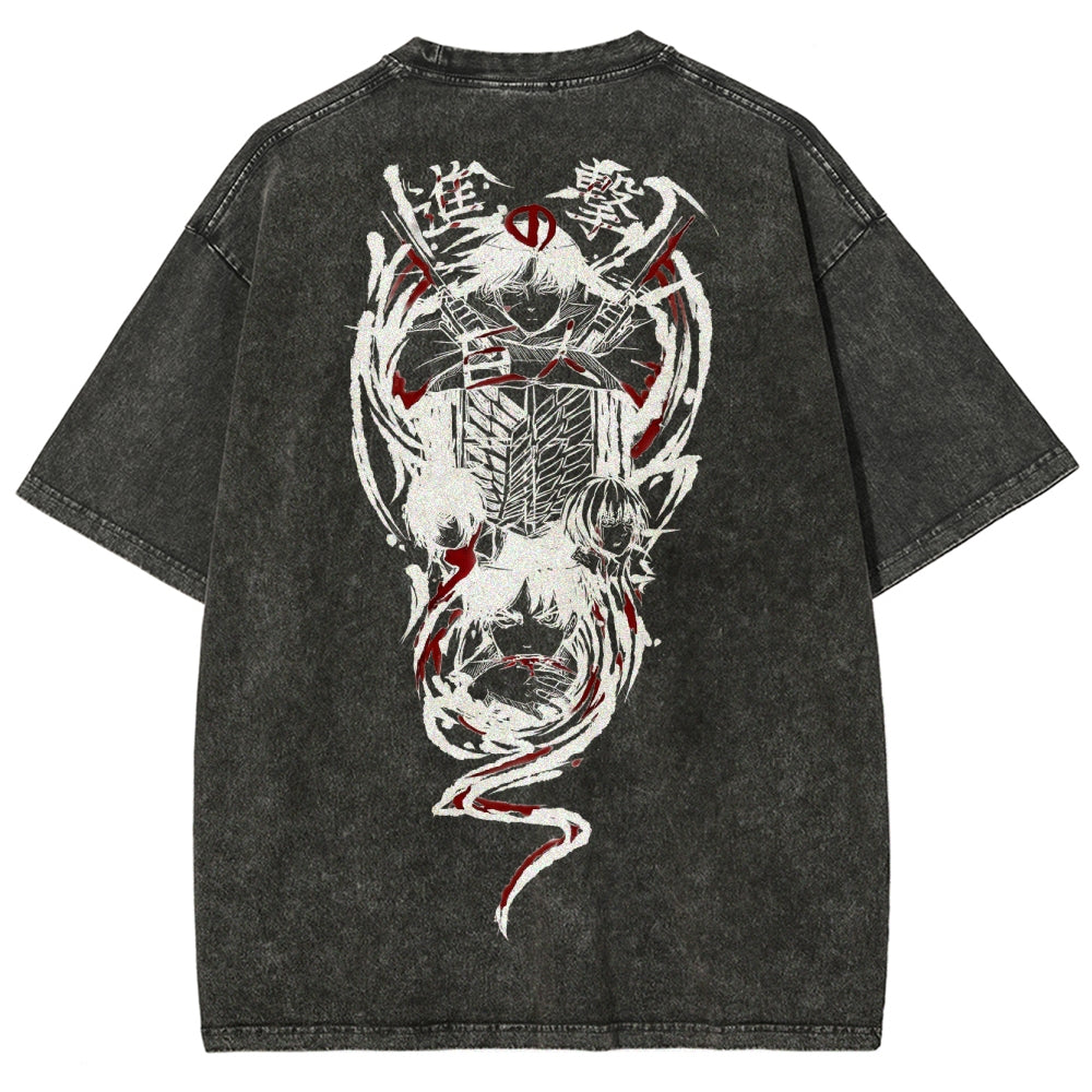Attack On Titan Unisex Fit Washed T-Shirt 2503000034