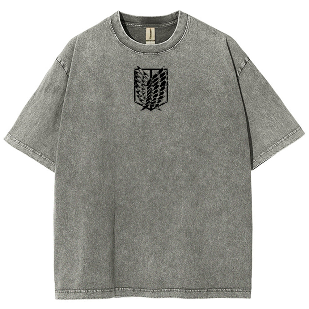 Attack On Titan Unisex Fit Washed T-Shirt 2503000034
