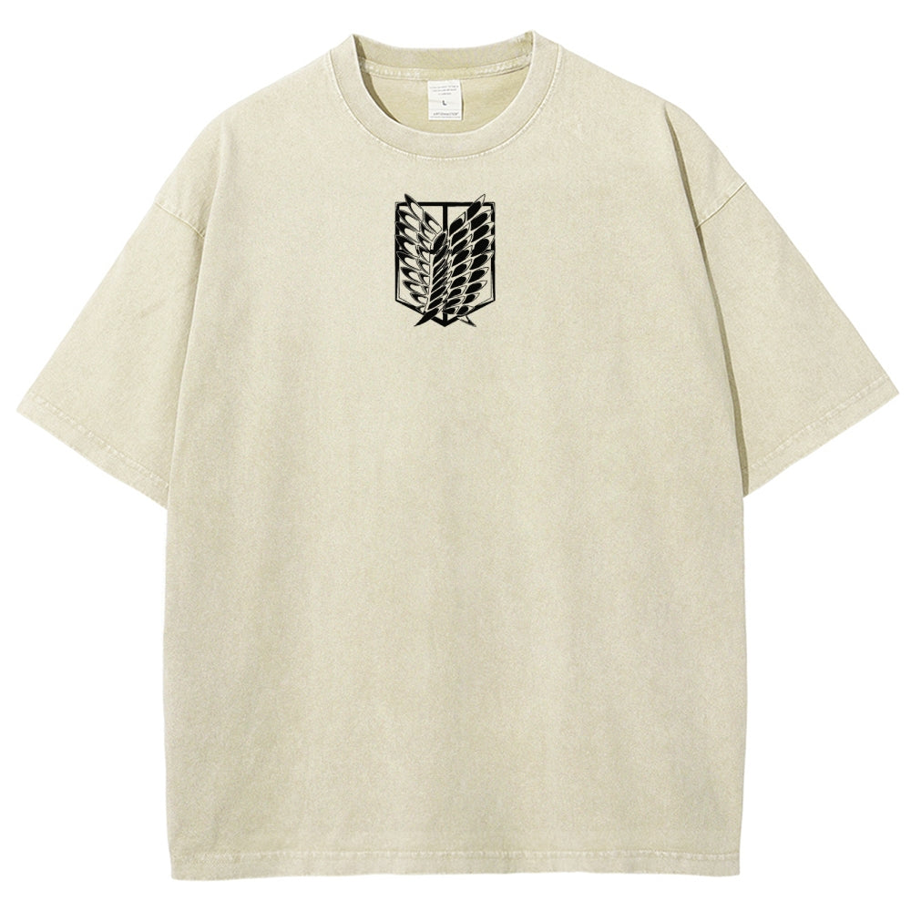 Attack On Titan Unisex Fit Washed T-Shirt 2503000034