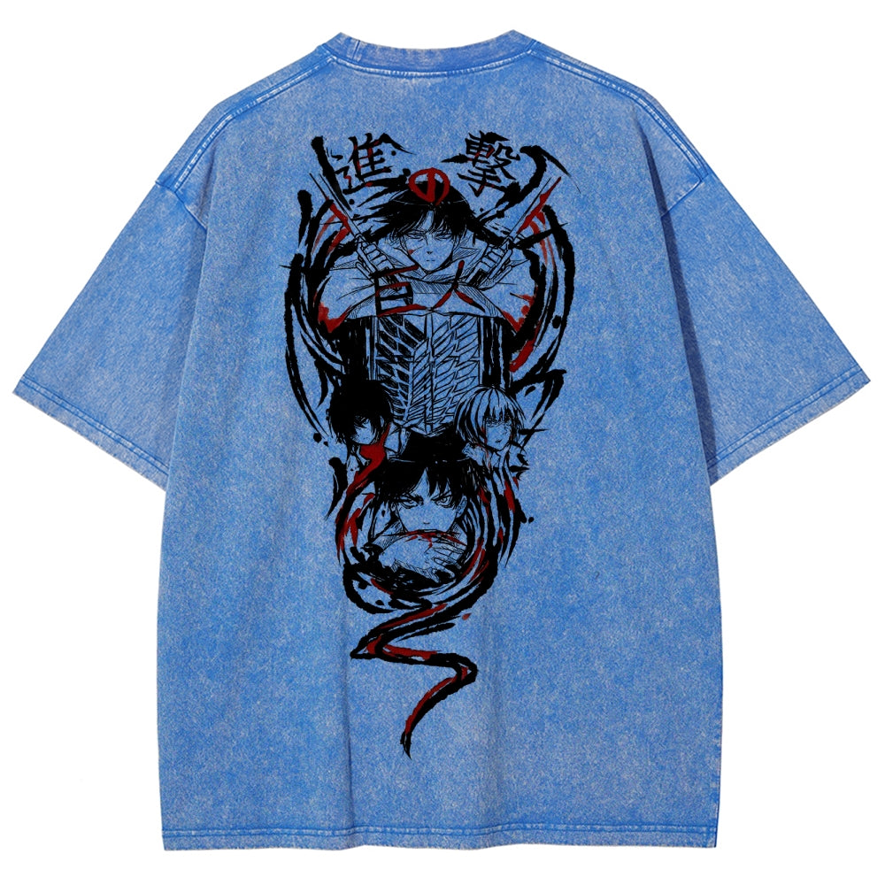 Attack On Titan Unisex Fit Washed T-Shirt 2503000034