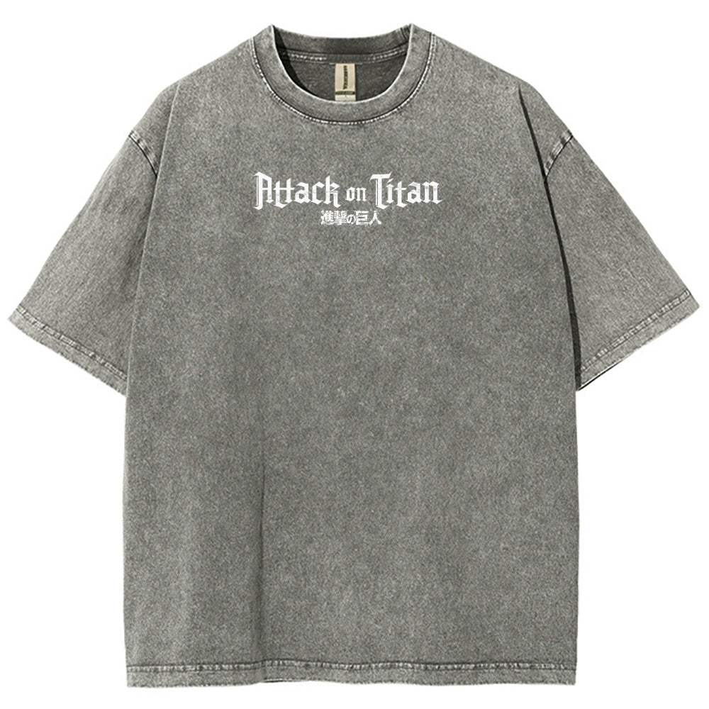 Attack On Titan Unisex Fit Washed T-Shirt 2503000037