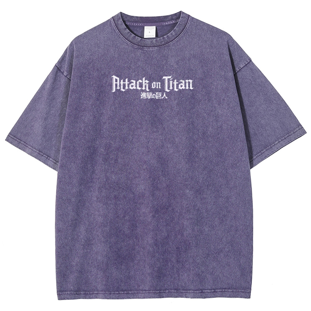 Attack On Titan Unisex Fit Washed T-Shirt 2503000037