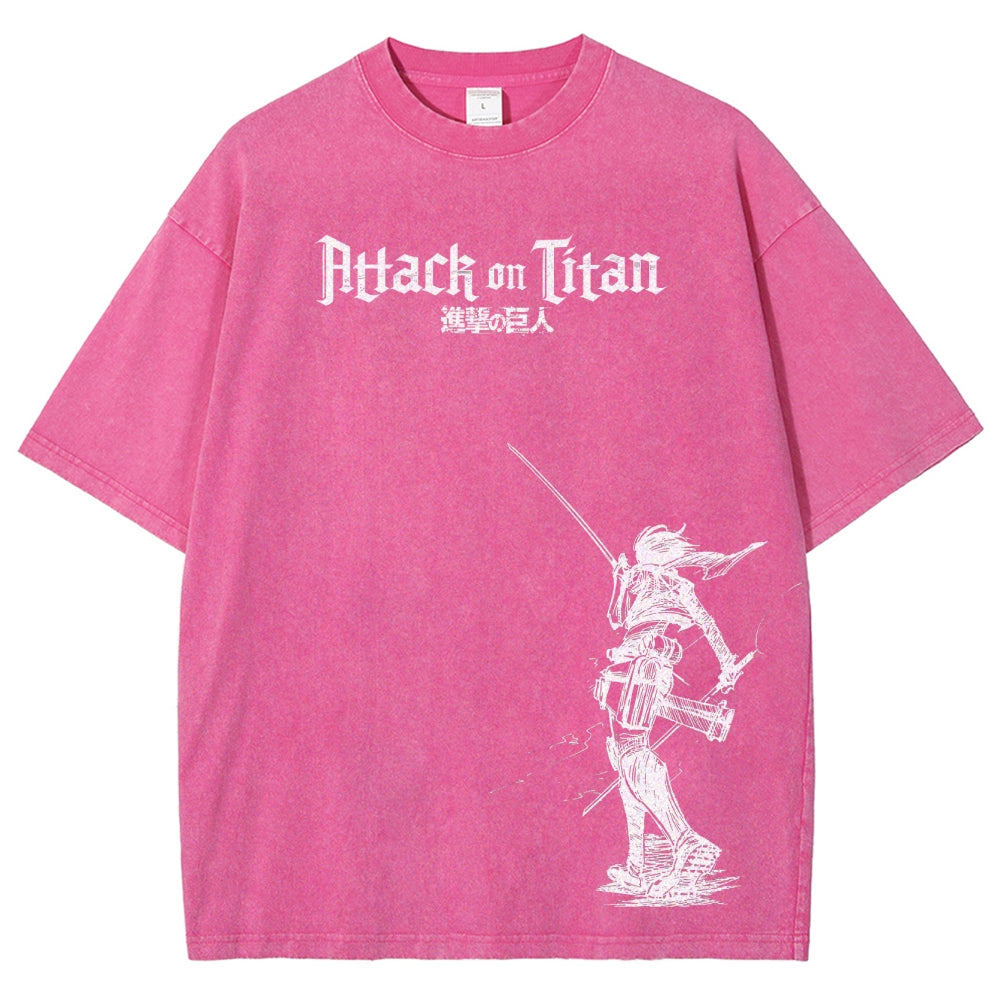 Attack On Titan Unisex Fit Washed T-Shirt 2503000039