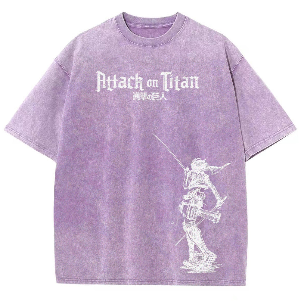 Attack On Titan Unisex Fit Washed T-Shirt 2503000039